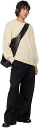 stein Off-White Mohair Glitter Knit Sweater