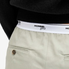 Hommegirls Women's Pleated Elastic Waitband Pant in Grey