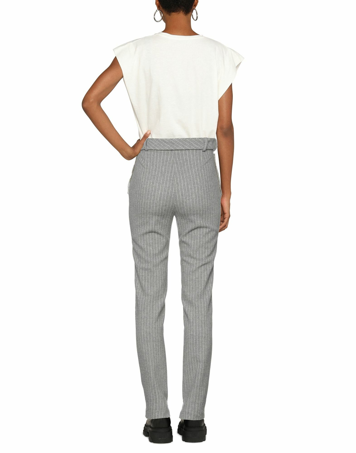Manila Grace Womens Pants in Grey