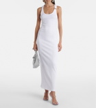 Jean Paul Gaultier Piercing cotton jersey maxi dress