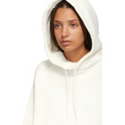 Y-3 White Chenille Badge Hoodie