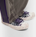 Needles - Paint-Splattered Canvas Sneakers - Purple