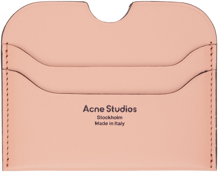 Photo: Acne Studios Pink Logo Stamp Card Holder