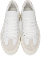 Salvatore Ferragamo White Gancini Borg Sneakers