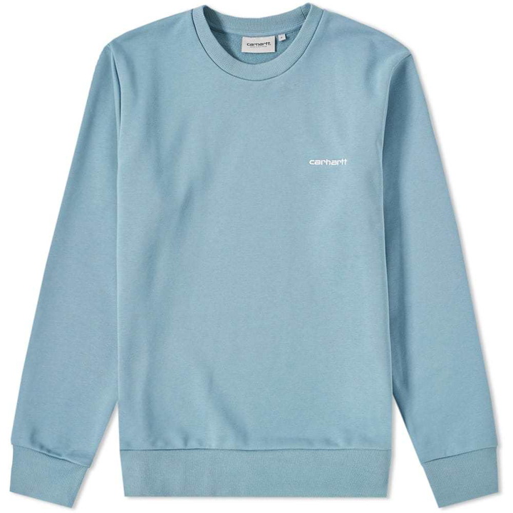 Photo: Carhartt Script Embroidery Sweat Blue