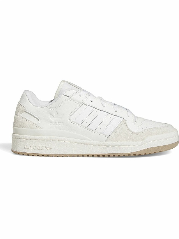 Photo: adidas Originals - Forum Low Suede-Trimmed Leather Sneakers - White