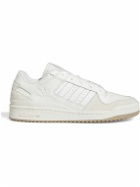 adidas Originals - Forum Low Suede-Trimmed Leather Sneakers - White