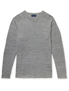 Peter Millar - Port Saddle Linen and Merino Wool-Blend Sweater - Gray