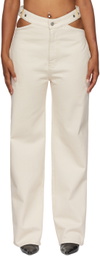Dion Lee Beige Y-Front Jeans