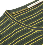 Nudie Jeans - Anders Striped Slub Organic Cotton-Jersey T-Shirt - Men - Green