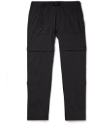 CAYL - 2Way Tapered Convertible Belted Nylon-Blend Trousers - Black