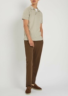 Sunspel Cotton-mesh Polo Shirt Light Grey
