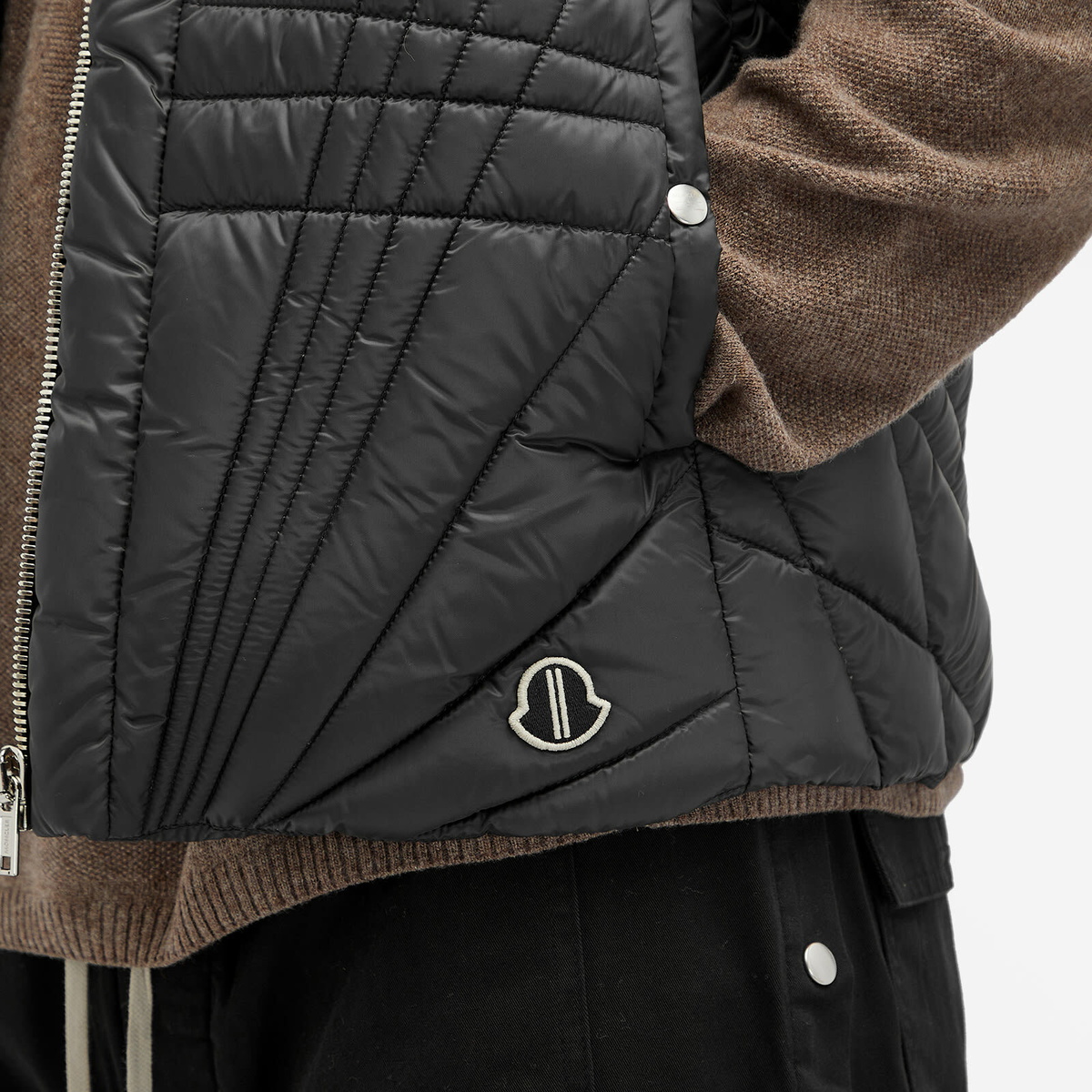 Rick Owens Men's x Moncler Megapenta Flight Vest in Black