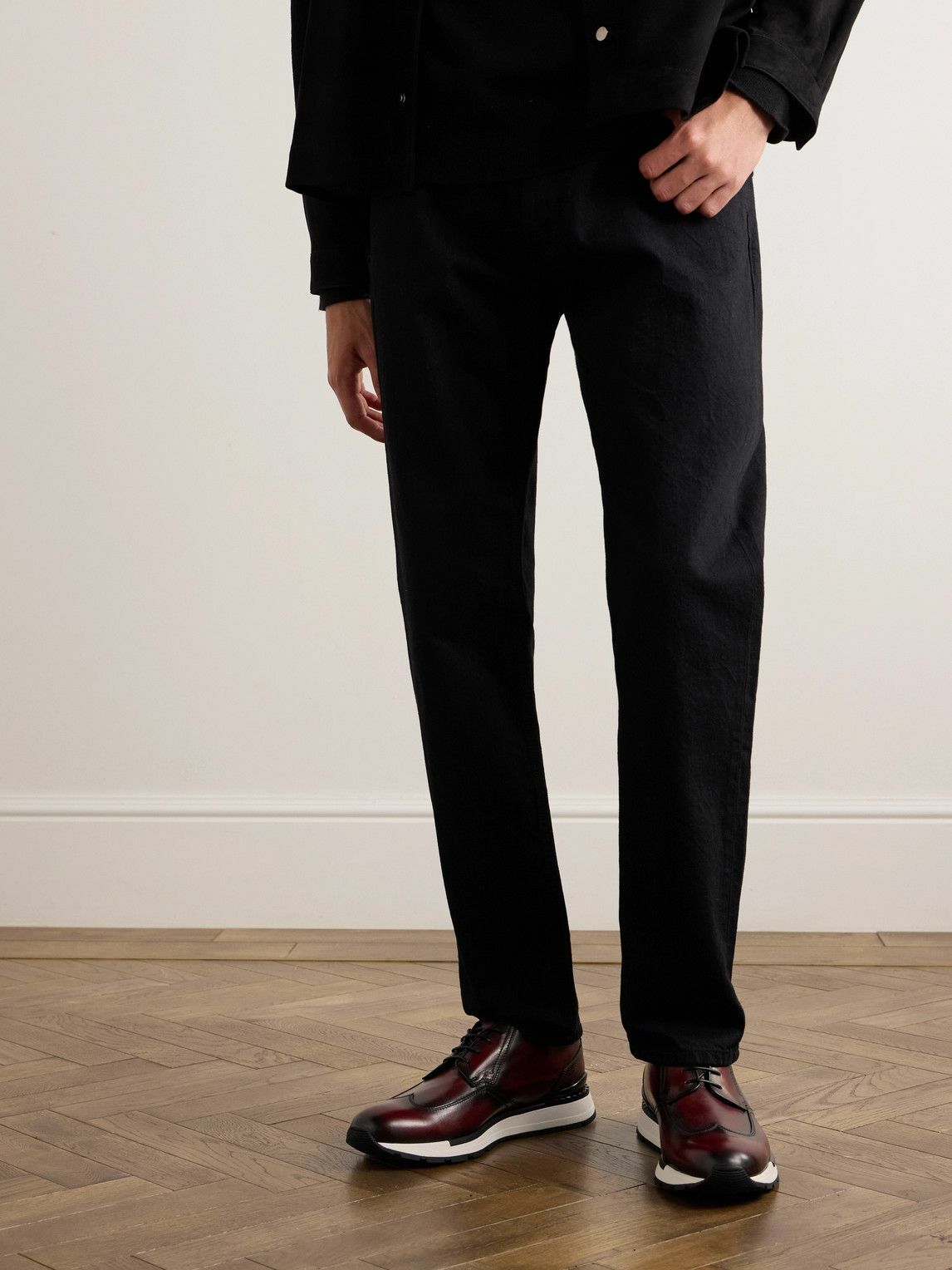 Berluti - Venezia Leather Sneakers - Burgundy Berluti