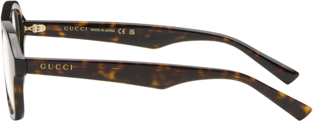 Gucci Brown Simple Fit Optical Frame Glasses