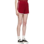 Maison Kitsune Red Terry Sport Shorts