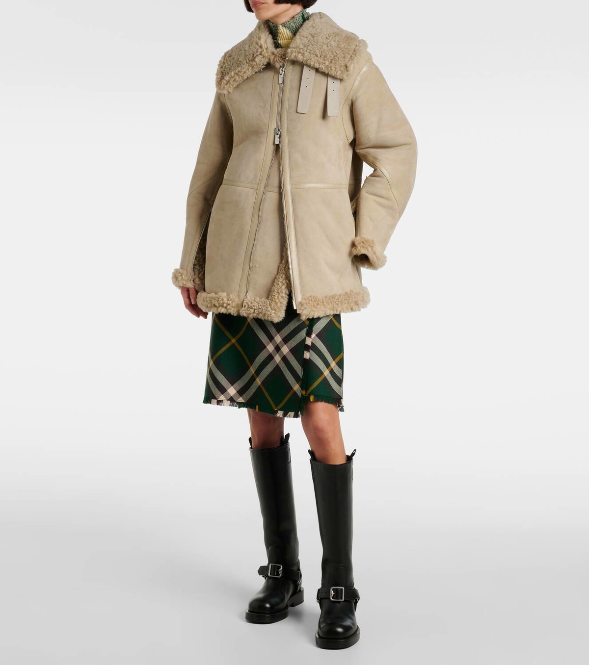 Burberry Shearling-lined leather jacket