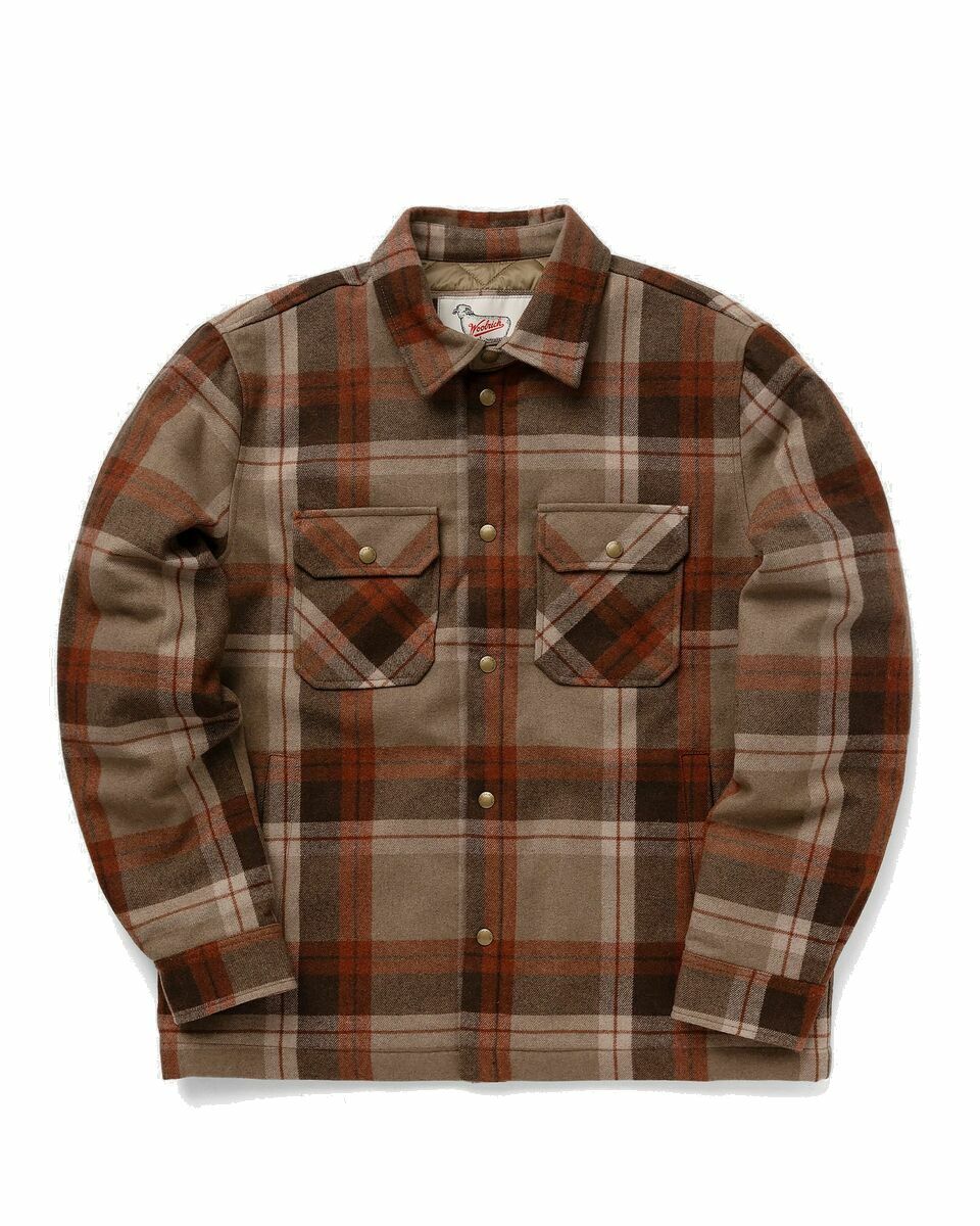 Photo: One Of These Days One Of These Days X Woolrich Flannel Overshirt Brown - Mens - Overshirts