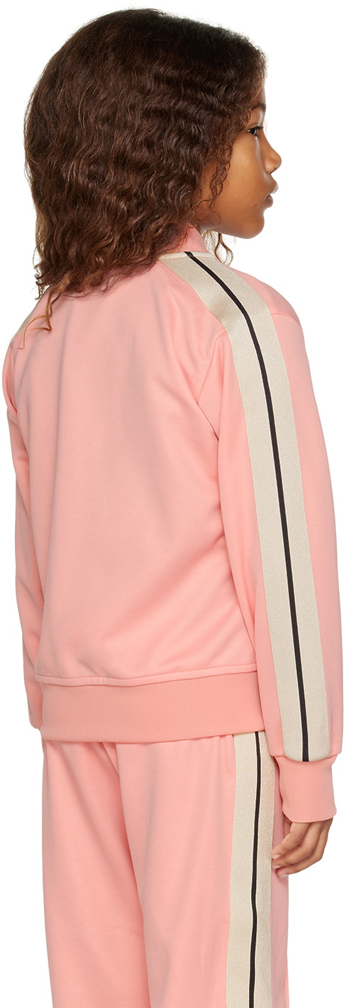 Palm Angels Kids Pink Striped Track Jacket