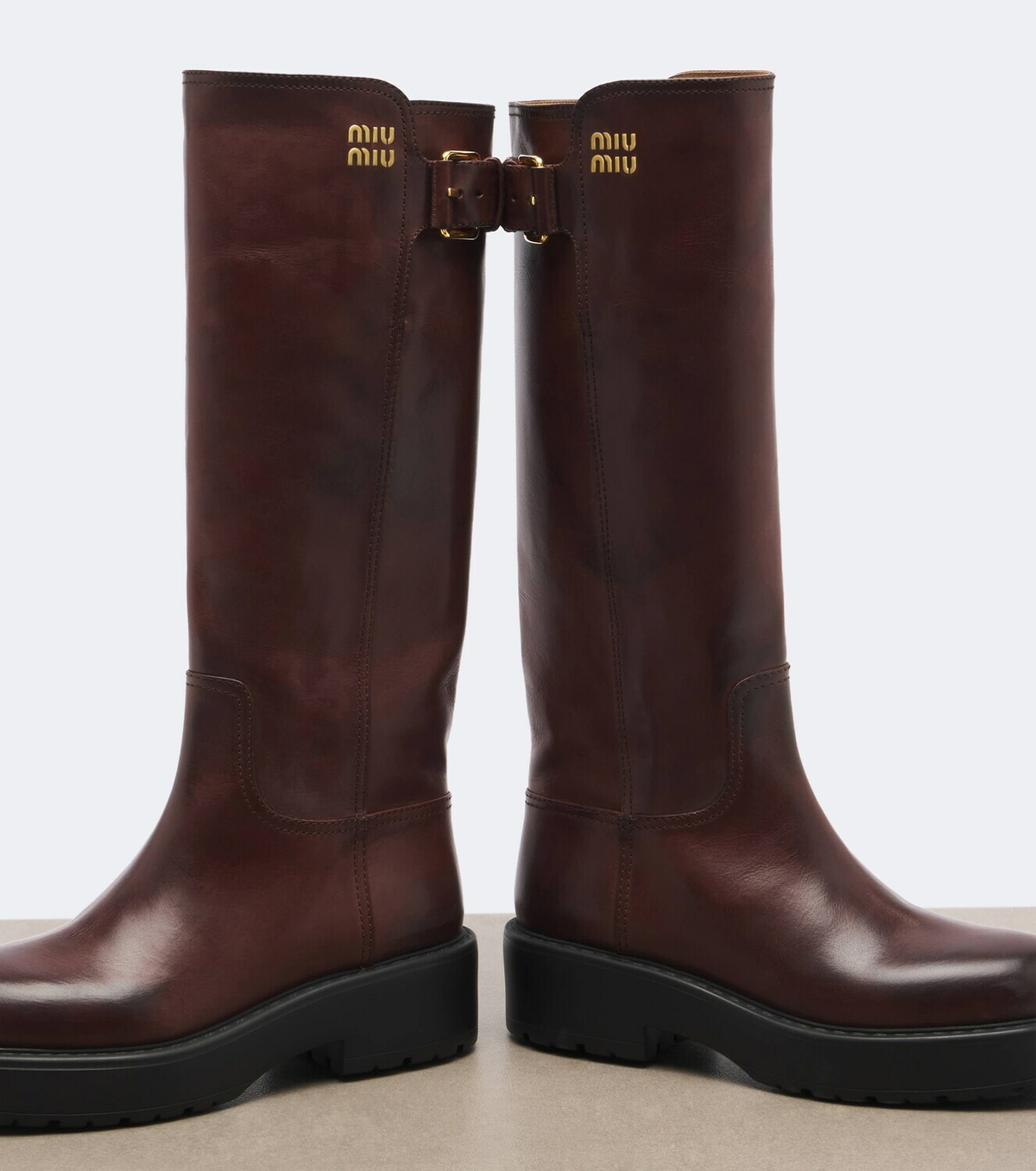 Miu Miu Leather knee-high boots