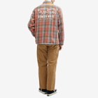 Human Made Men's Check Overshirt in Red