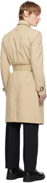 Hugo Beige Double-Breasted Trench Coat