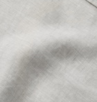 Frescobol Carioca - Cutaway Collar TENCEL and Linen-Blend Shirt - Gray
