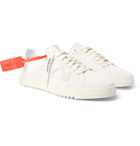 Off-White - 2.0 Leather-Trimmed Suede Sneakers - White