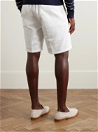Brioni - Slim-Fit Straight-Leg Cotton-Twill Drawstring Shorts - White