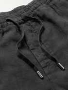 Altea - Mattia Straight-Leg Linen Trousers - Gray
