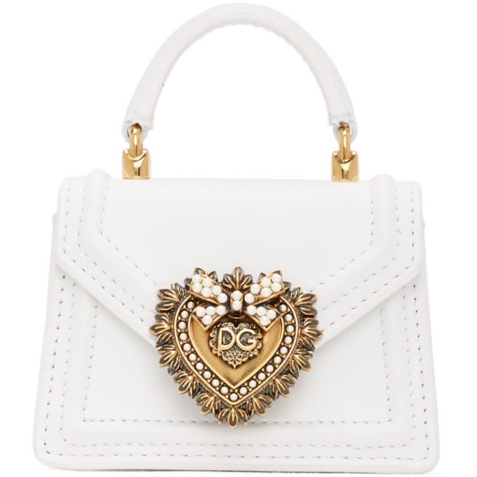 Dolce and Gabbana White Small Devotion Bag Dolce & Gabbana