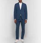 Officine Generale - Navy Slim-Fit Cotton-Blend Seersucker Suit Jacket - Navy