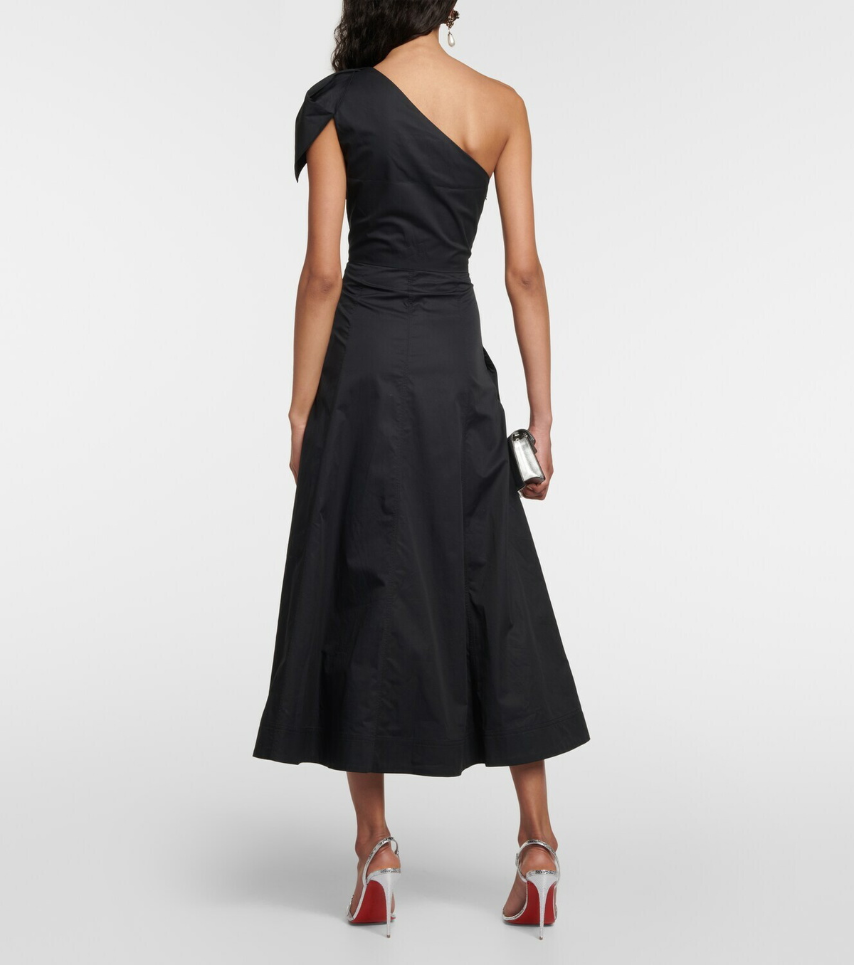 Roland Mouret One-shoulder cotton poplin midi dress Roland Mouret