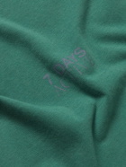 7 DAYS ACTIVE - Logo-Print Organic Cotton-Jersey Running T-Shirt - Green