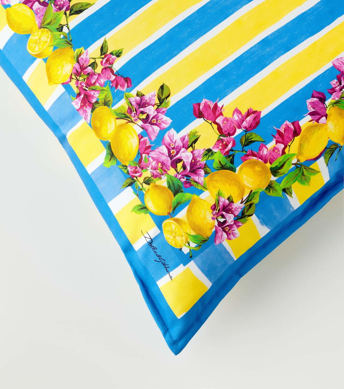 Dolce&Gabbana Casa Taormina striped cotton cushion