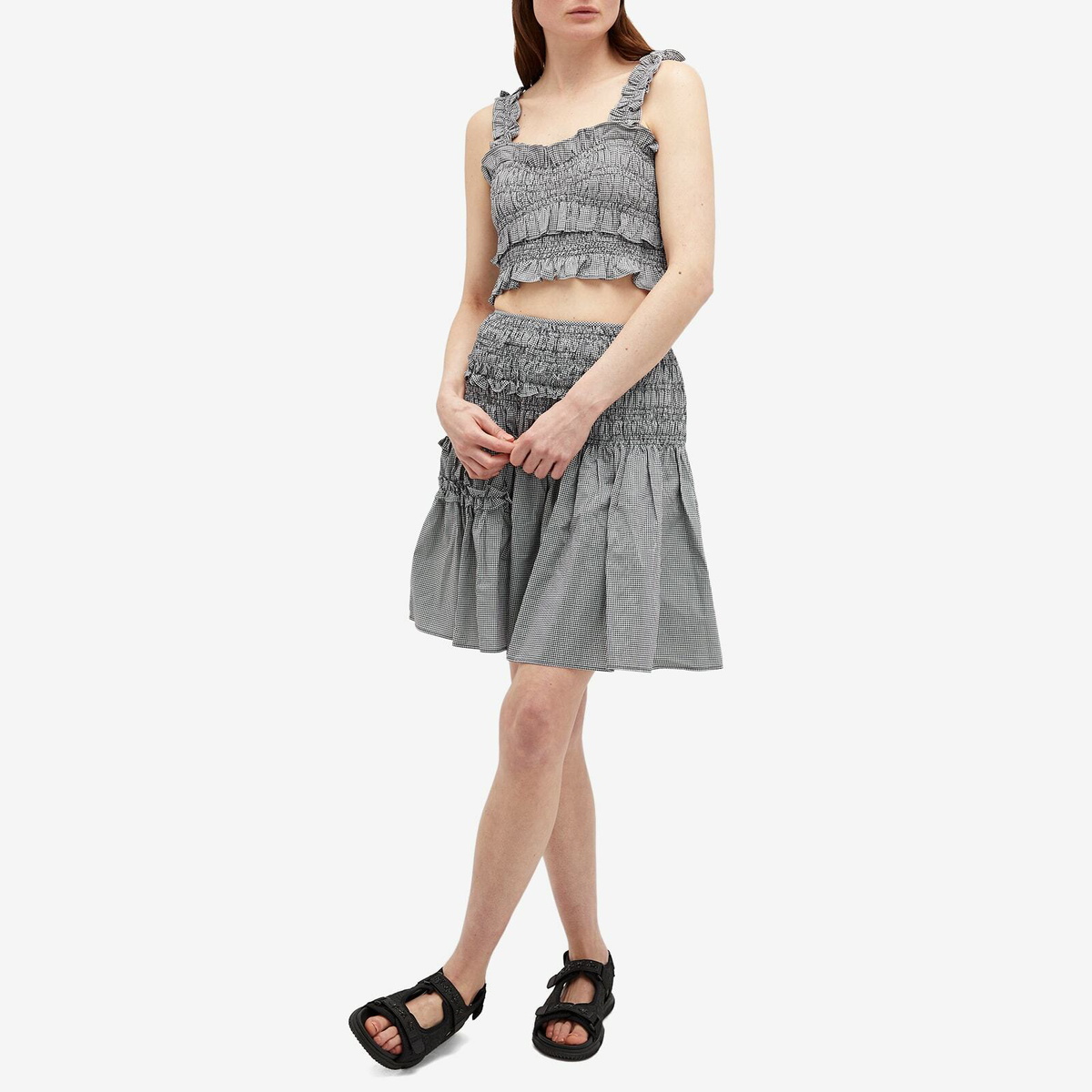 Cecilie Bahnsen Women's Gala Top in Black/White Cecilie Bahnsen