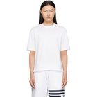 Thom Browne White Jersey Ottoman 4-Bar T-Shirt