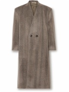 Fear of God - Double-Breasted Belted Herringbone Llama and Virgin Wool-Blend Coat - Neutrals