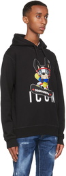 Dsquared2 Black Graphic 'Icon' Hoodie