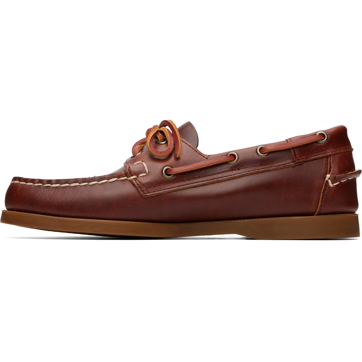 Sebago Brown Docksides Portland Waxed Boat Shoes