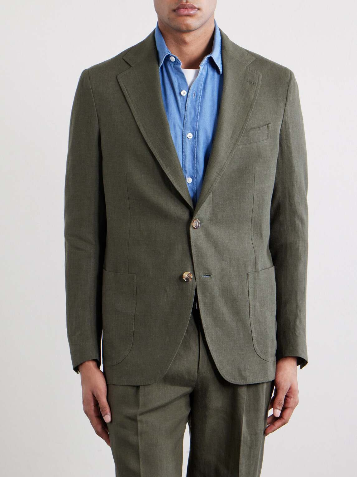 De Petrillo - Linen Blazer - Green