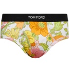 TOM FORD - Floral-Print Stretch-Cotton Jersey Briefs - Pink