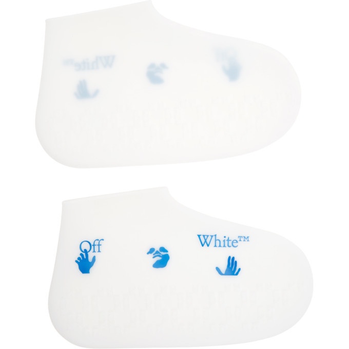 Photo: Off-White White and Blue Shoe Covers