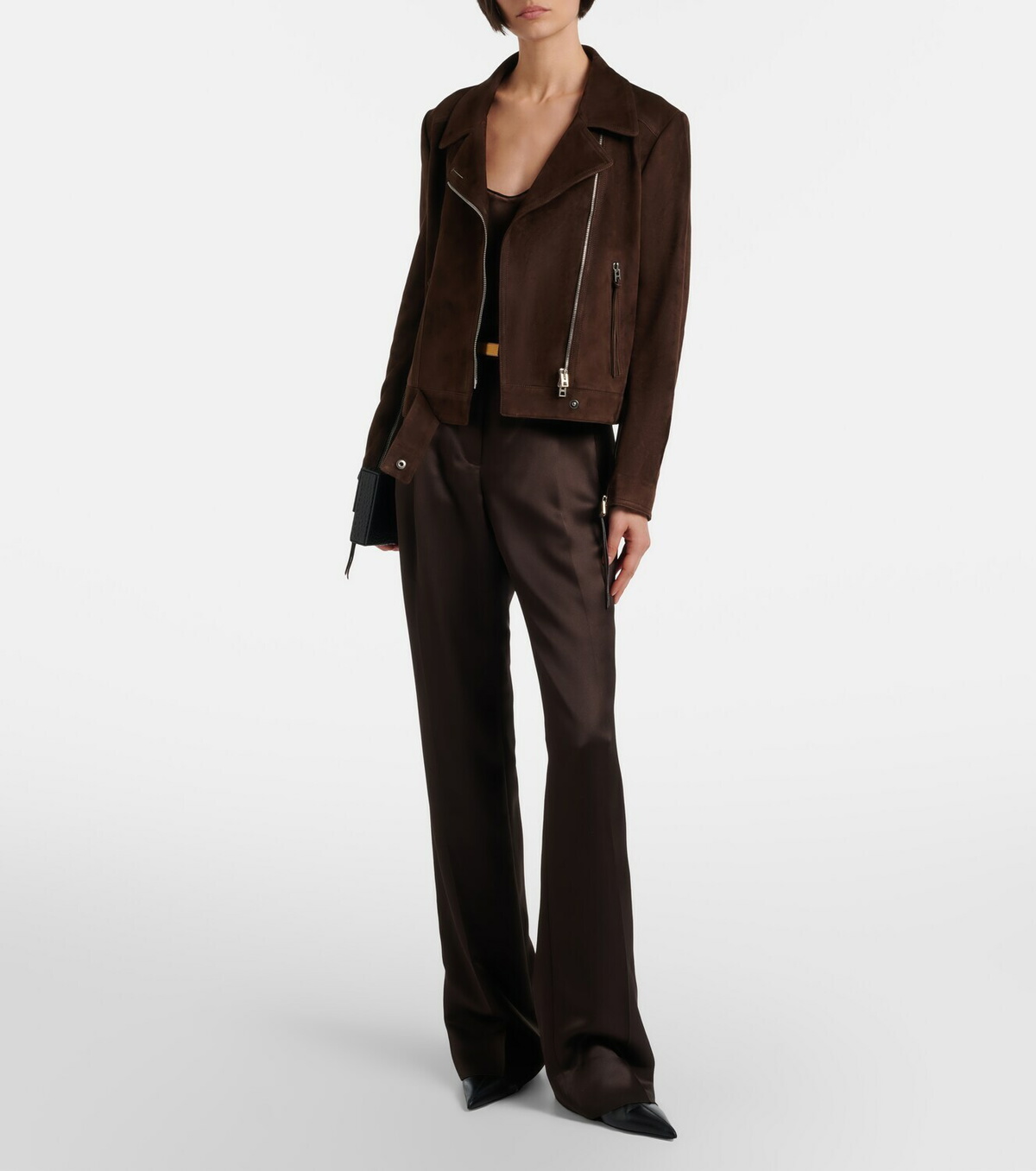 Tom Ford Pleated silk straight pants