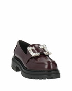 Sergio Rossi Womens Loafers Burgundy