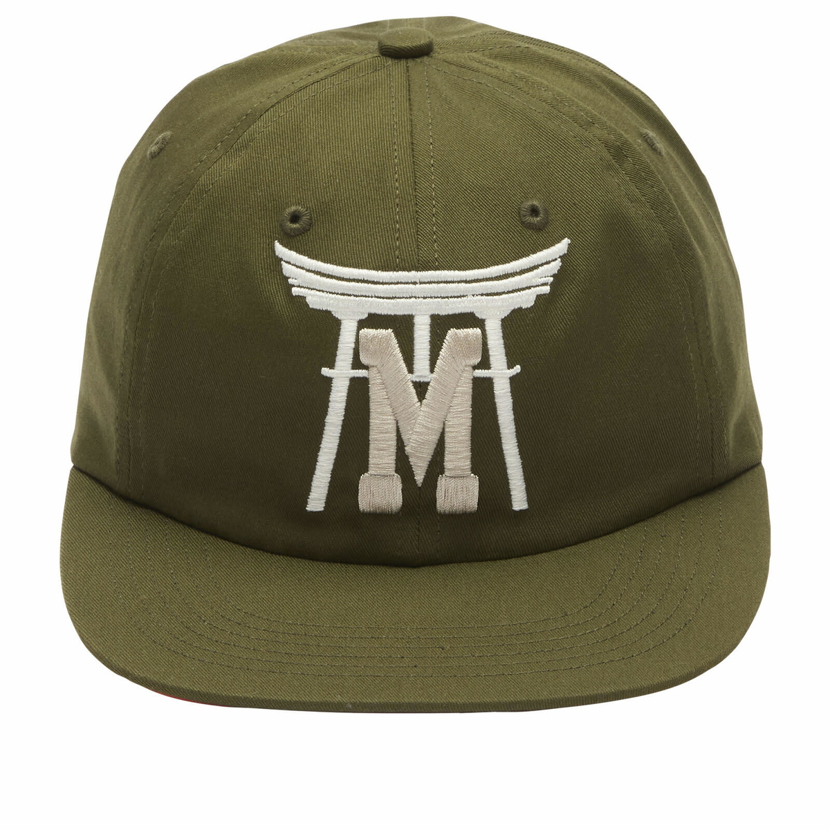 Maharishi Men's Temple M Okinawa 6 Panel Cap in Olive 