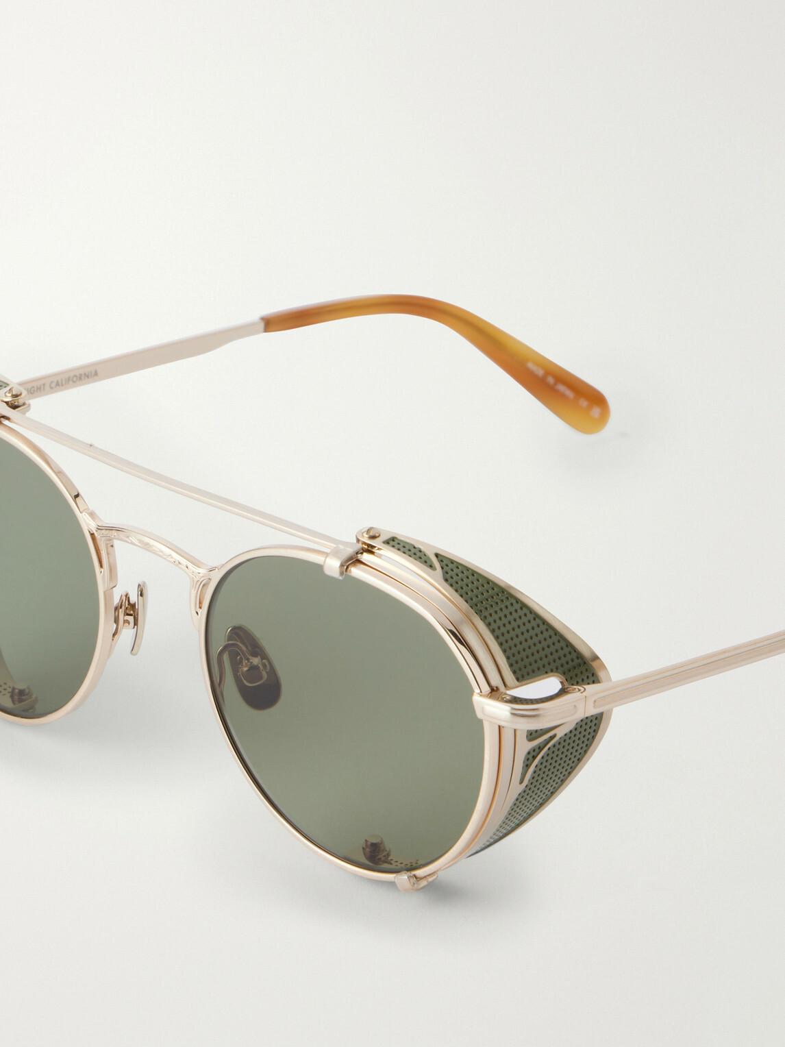 Garrett Leight California Optical - Ocampo Round-Frame Metal Sunglasses