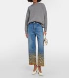 Valentino Beaded wide-leg jeans