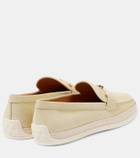 Tod's T Ring suede driving shoes