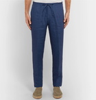 Loro Piana - Slim-Fit Linen Drawstring Trousers - Indigo